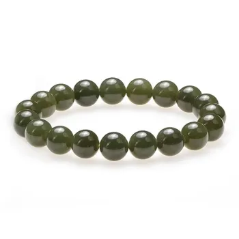 Yagu Bracelets Pale Greenish White Jade Unisex