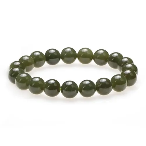 Yagu Bracelets Pale Greenish White Jade Unisex
