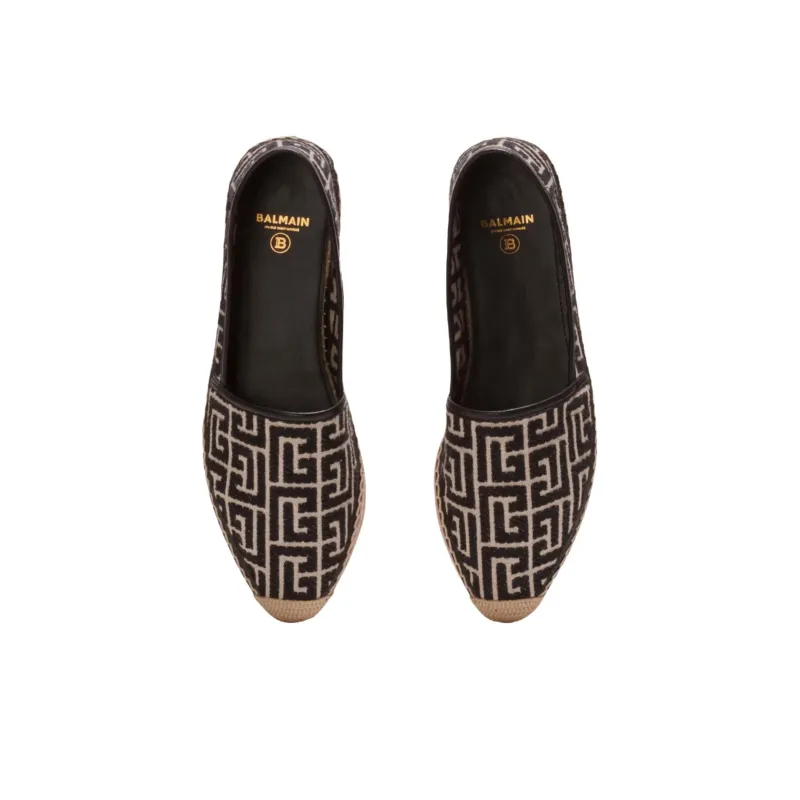 BALMAIN Alex Monogrammed Platform Espadrilles Women's-3