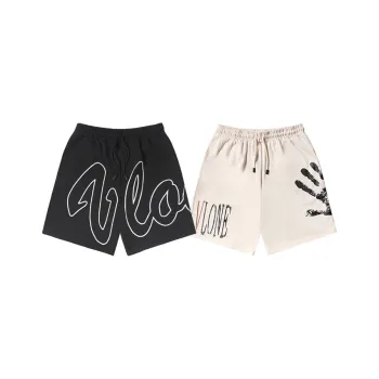 VLONE Casual Shorts Unisex 2 Pack Black+Beige
