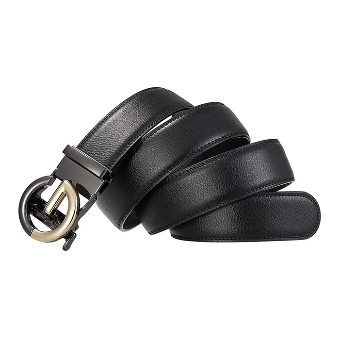 Lanza Cow Split Leather Belts Men's Width 3.5CM-1