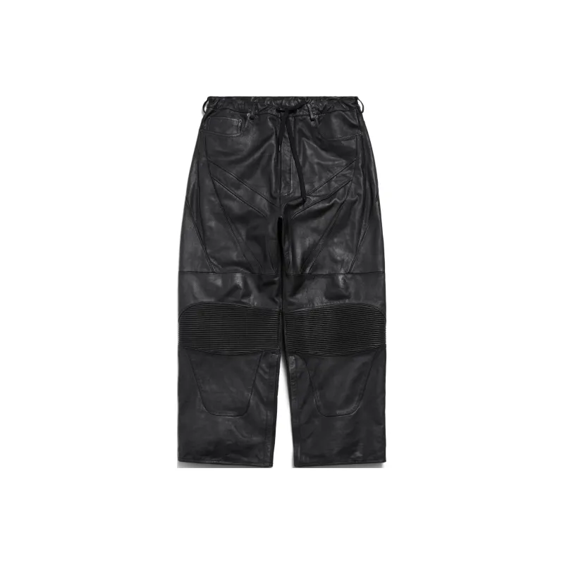 Balenciaga Biker Baggy Pants In Black Casual Pants Loose Fit Men's Black-0