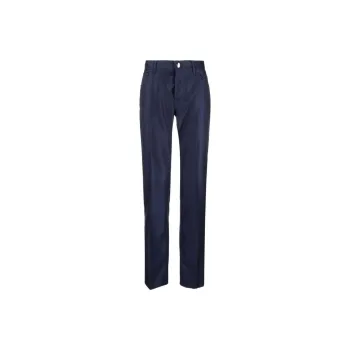 Corneliani Logo embroidered Virgin Wool Trousers