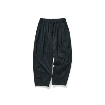 714STREET Casual Pants Unisex Navy Blue Stripes