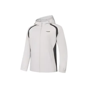 QIAODAN Trench Coat Men's Smoke White/Lightning Gray
