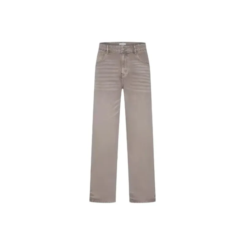 URBAN REVIVO Casual Pants Men's Khaki Gray-0