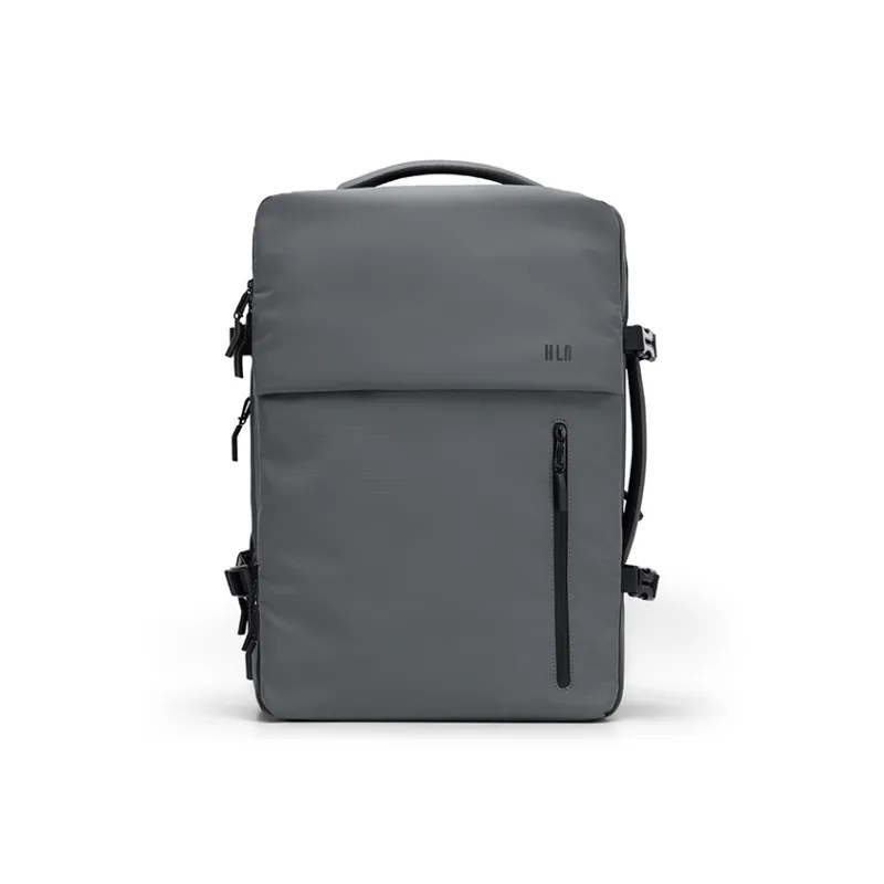 HLA Polyester Computer Luggage Bag, Travel Bag, Backpack Large Size Men's Black/Gray-7