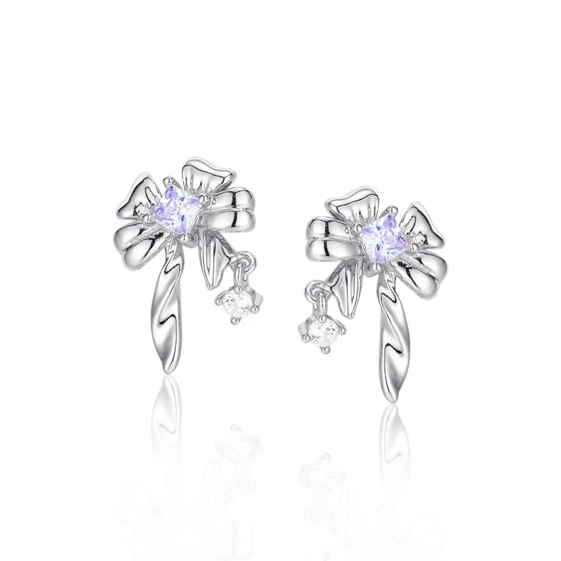 OGDAID 925 Sterling Silver Stud Earrings Women's-4