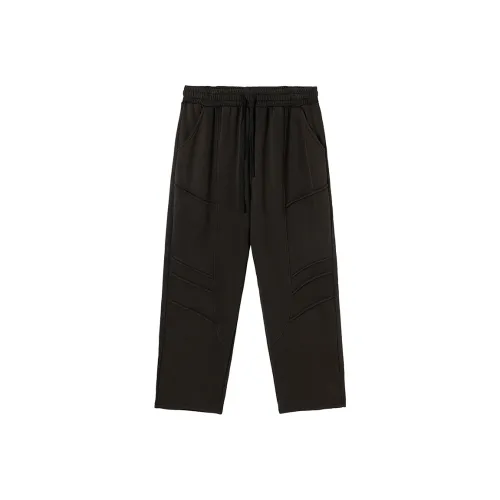 N-MAX Casual Pants Men Black Vintage Washed Black