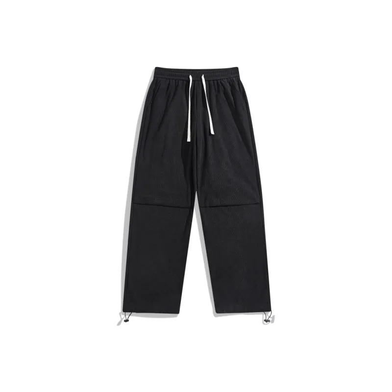 DEERWAY Casual Pants Unisex Black Red-0