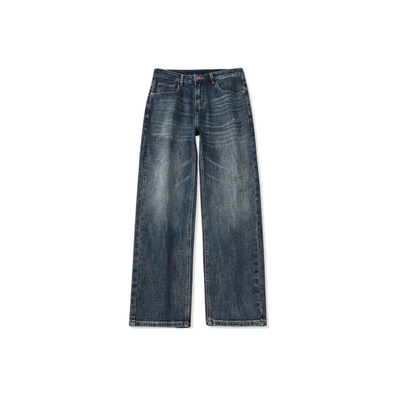 FAIRWHALE Jeans Unisex Navy Blue-0