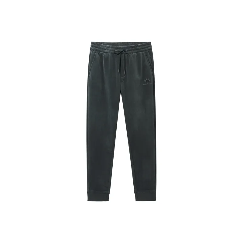 HLA Casual Pants Men Dark Gray Plaid T8-0