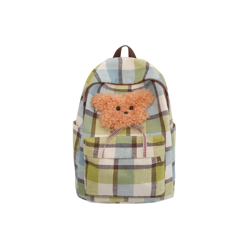 H YXIANG Canvas Backpack Unisex Multicolor-6