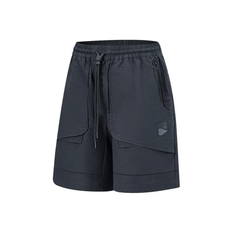LiNing x CHENGLONG,LIANMINGKUAN Casual Shorts Men's Charcoal Black-0