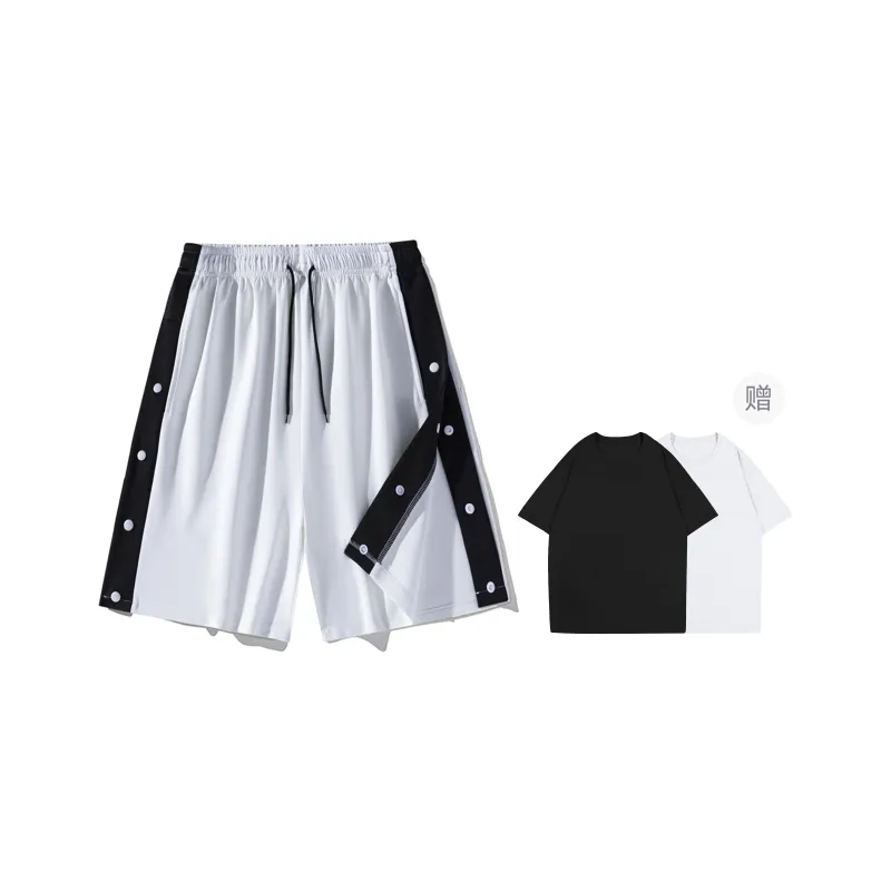 PLAY BOBONUS Loose Fit Drawstring Elastic Draped Comfortable Stretchy Cool Straight Fit 5/4 Casual Shorts Unisex-8