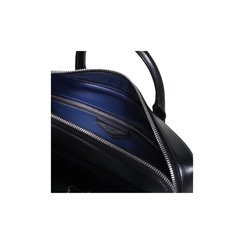 MONTBLANC Meisterstuck Calfskin One Shoulder Handbag, Briefcase Regular Unisex Black-2