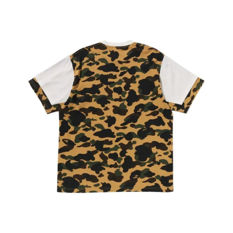 A BATHING APE 1st Camo Heavy Washed Blocking Relaxed Fit Tee-4