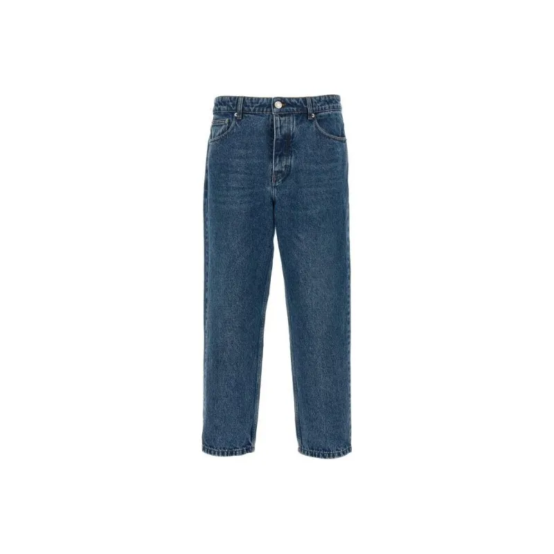 AMIPARIS Paris Logo Patch Tapered Fit Jeans-0