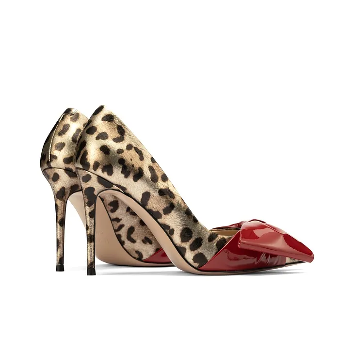 JOOC High Heels Women's Leopard Print-2