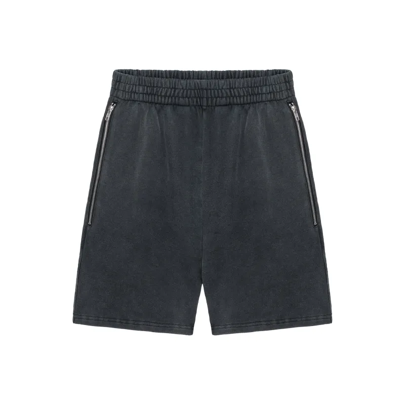 CLIMAX VISION Casual Shorts Unisex Washed Black-0