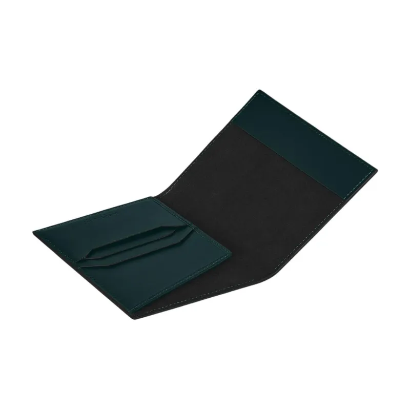 MONTBLANC Stylish 3.0 Leather Passport Holder Unisex British Green-4