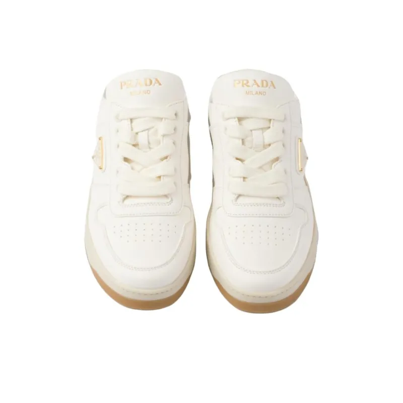 PRADA Rubber Sole Slip Resistant Closed Toe Slippers Women's Ivory-4
