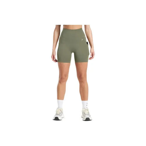 GYMSHARK Yoga Shorts Women's Dark Olive