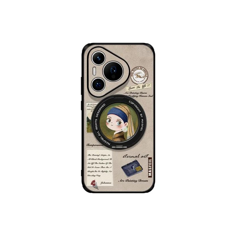 Marsfield TPU Material 360 Rotating Magnetic Stand Case Pearl Girlish Phone Cases Compatibility Huawei P70/P70 Pro-2