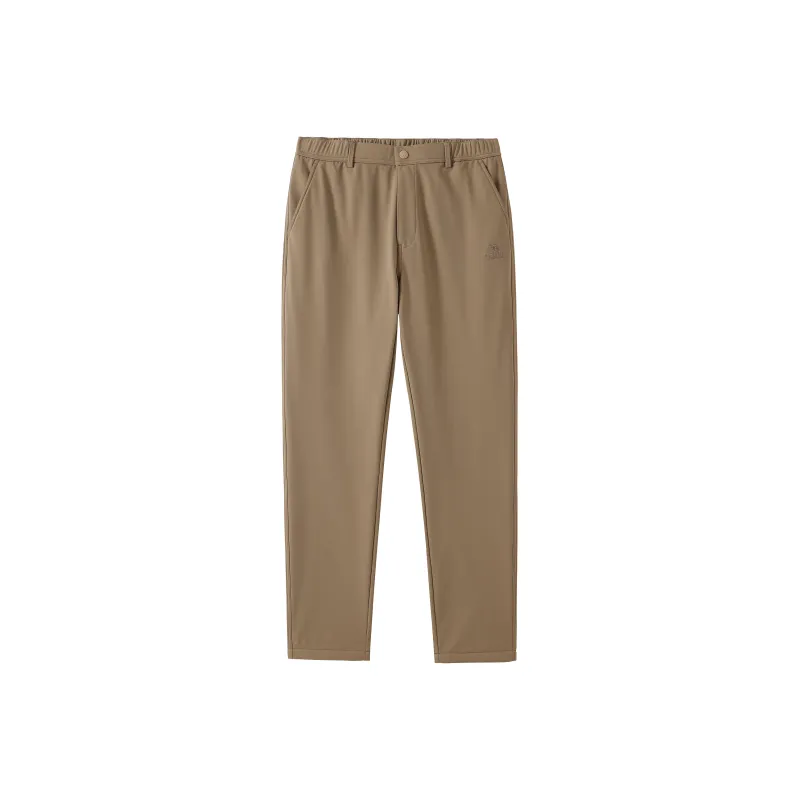 CAMEL Men's Winter Thickened And Fleece Lined Warm Anti Static Straight Fit Water Repellent Soft Shell Pants Men's-2