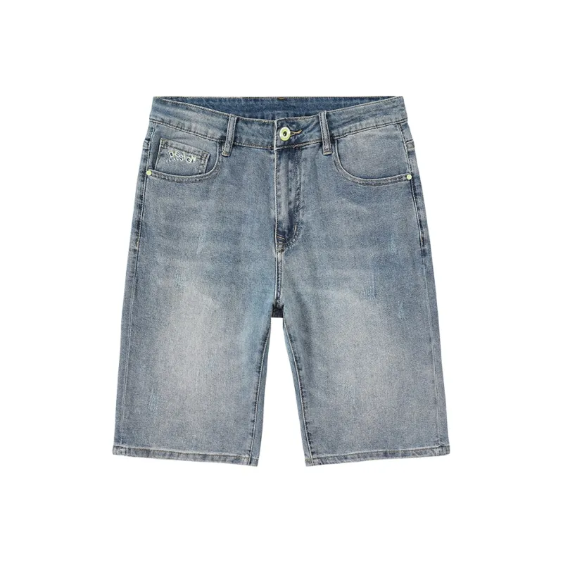 Jeep Casual Straight Fit Wide-Leg Micro-Stretch Denim Shorts Unisex-6