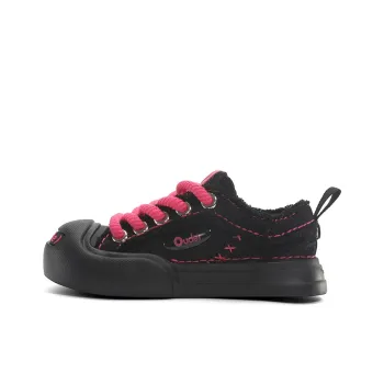 Ouder Smiler Open Ended Smile Collection Rock Sweetheart Low Top Skateboard Shoes Unisex Black Pink