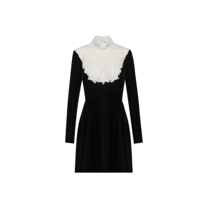 DIOR SS25 Long Sleeved Dress Women's Black-2