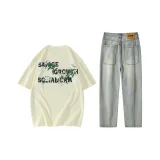 Clothing Sets (Apricot Shorts+Jeans)