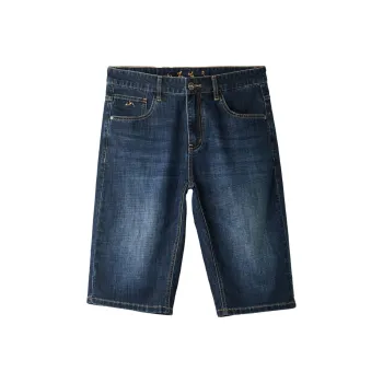 HLA The Mountain Is Not In The High Series Denim Shorts Men's Denim Blue Transition Color