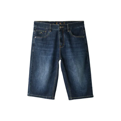 HLA The Mountain Is Not In The High Series Denim Shorts Men's Denim Blue Transition Color