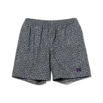 Beams X Needles Casual Shorts Men Leopard Print