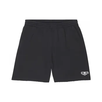 Balenciaga BB Paris Icon FW22 Casual Shorts Loose Fit Men's Black