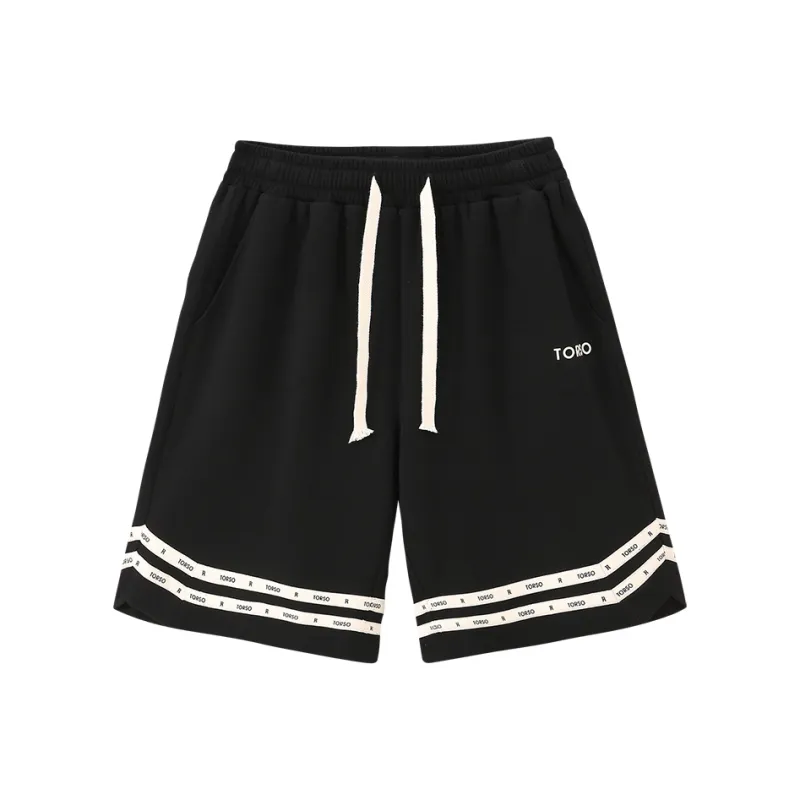 Torso Casual Shorts Men Black-0