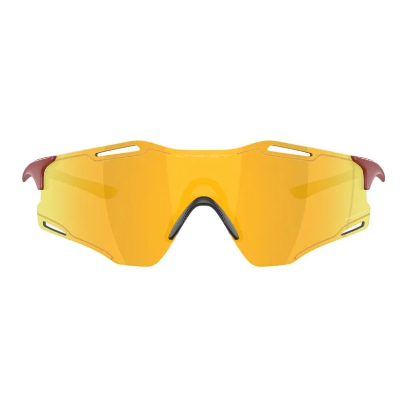 Oakley Plastic Irregular Shape Sunglasses Unisex Red-1