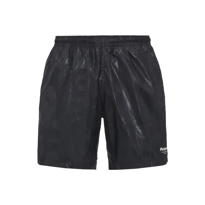Alexander McQueen Graffiti Print Swim Shorts-0