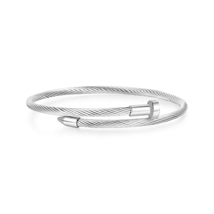 LuluCanaan Titanium Steel Bangles Unisex-0