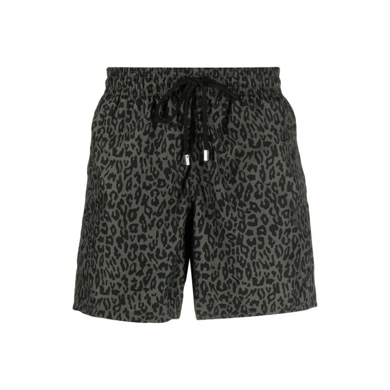 PALM ANGELS PALM ANGELS X Vilebrequin Collection Swimming Shorts Men Olive Green-0