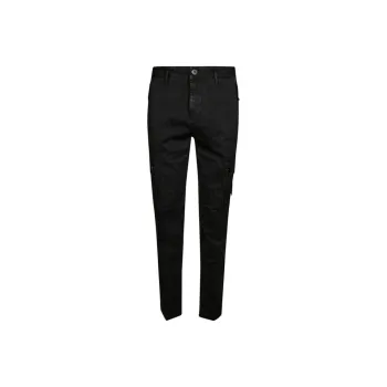 STONE ISLAND Logo Patch Straight Leg Pants