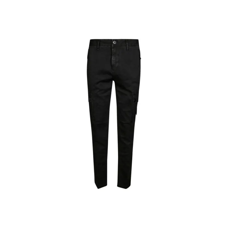STONE ISLAND Logo Patch Straight Leg Pants-0