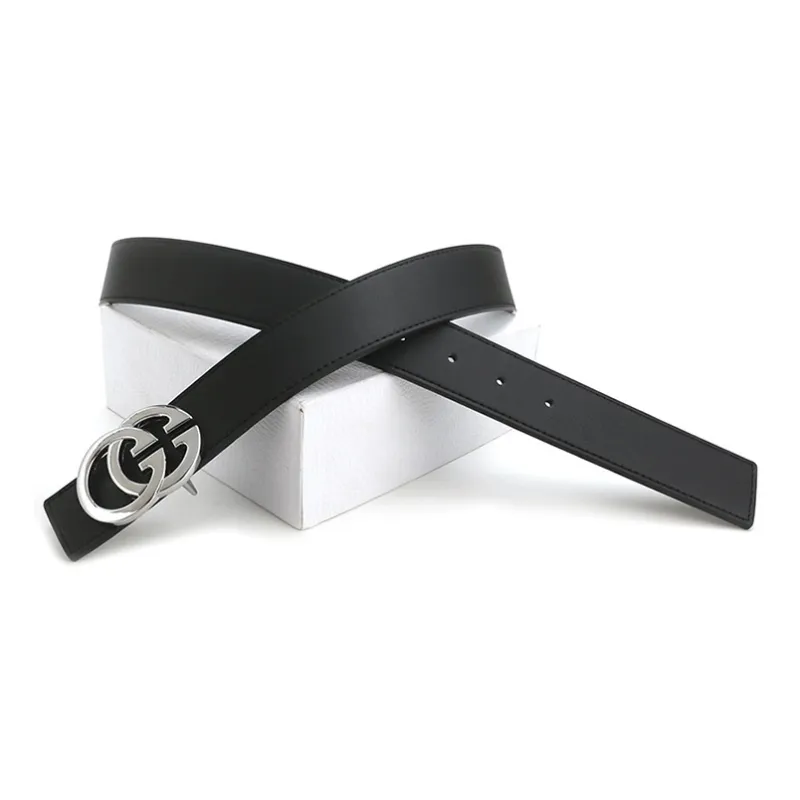 Lanza Cow Split Leather Belts Unisex Width 3.8CM-1
