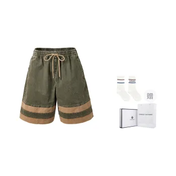 Charlie Luciano Casual Shorts Unisex Army Green