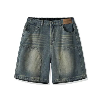 P8H9 Denim Shorts Unisex Blue