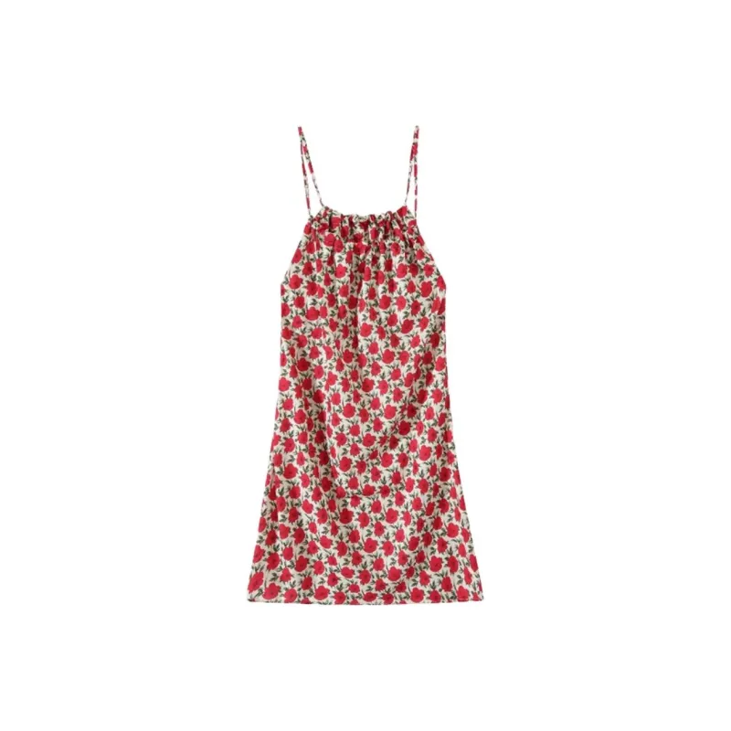 DOKZB Slip Dresses Women's Red-1
