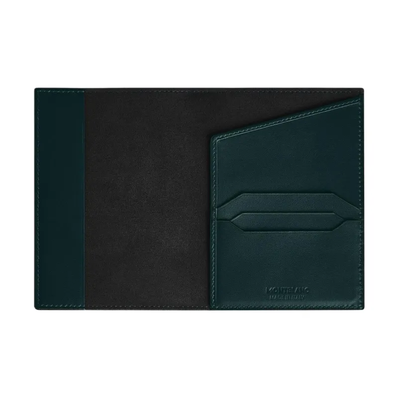 MONTBLANC Stylish 3.0 Leather Passport Holder Unisex British Green-3