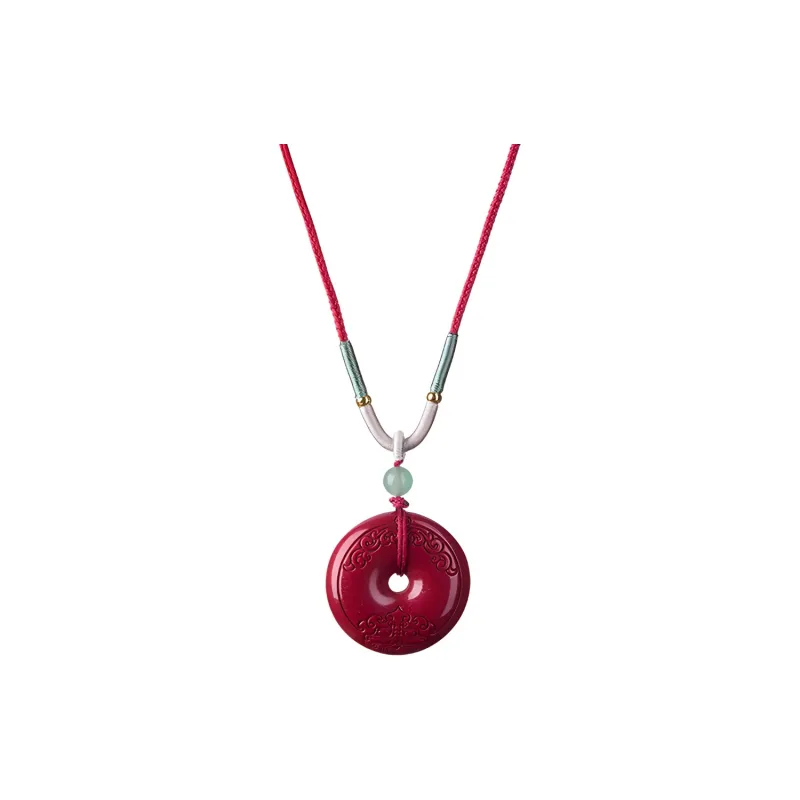 Stone Notes Reconstructed Cinnabar Necklaces Unisex-0